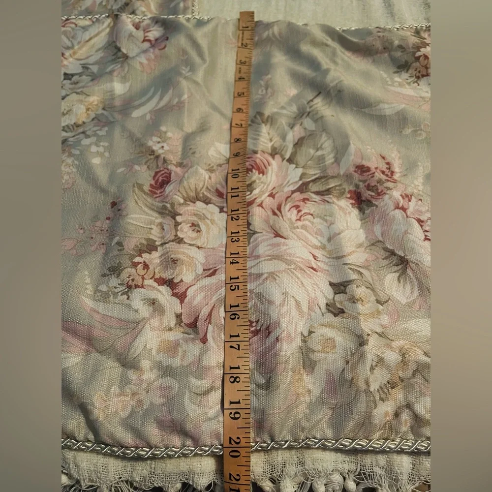 2~Eleanor Royal Court Home Floral Pillow Shams Beige Decorative Set Beige Tones